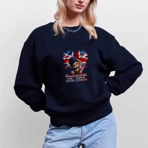 Proud to Be British Teddy Bear UK Patriot Gift - Stanley/Stella Radder Unisex Oversized Organic Sweatshirt