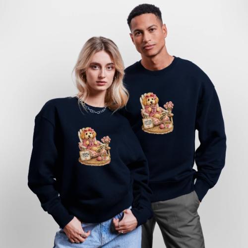 Just Enjoying Life Doodle Dog - Stanley/Stella Radder Unisex Oversized Organic Sweatshirt