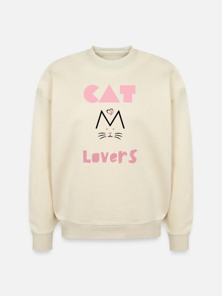 Cat lovers - Stanley/Stella Radder Unisex Oversized Organic Sweatshirt -