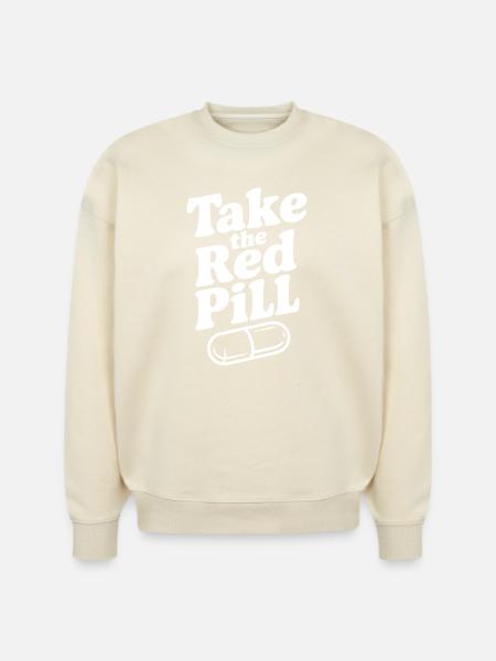 Take the Red Pill - Stanley/Stella Radder Unisex Oversized Organic Sweatshirt -