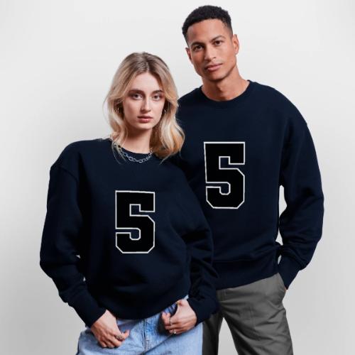 Varsity Number 5 Athletic Design - Stanley/Stella Radder Unisex Oversized Organic Sweatshirt