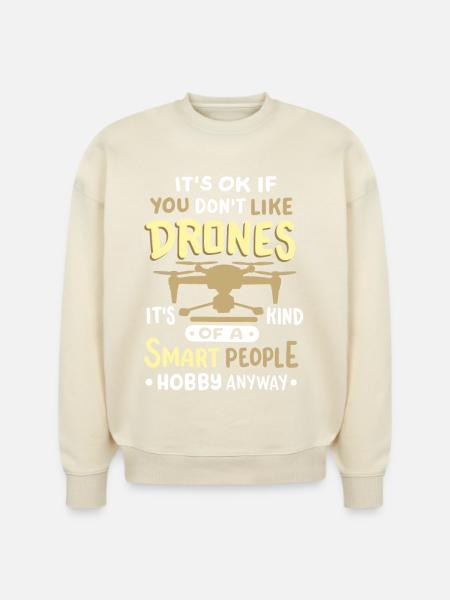 Drones Quadcopter RC Drone Pilot - Stanley/Stella Radder Unisex Oversized Organic Sweatshirt -