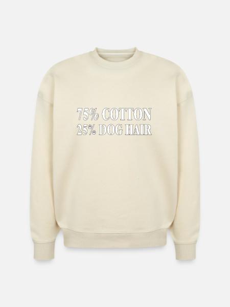 Dog Hair Cotton Blend Tee - Stanley/Stella Radder Unisex Oversized Organic Sweatshirt - french navy