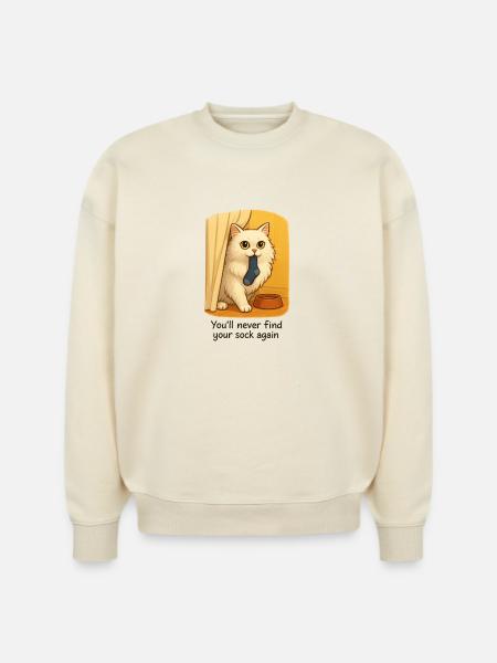 The Sock Thief - Stanley/Stella Radder Unisex Oversized Organic Sweatshirt - natural raw