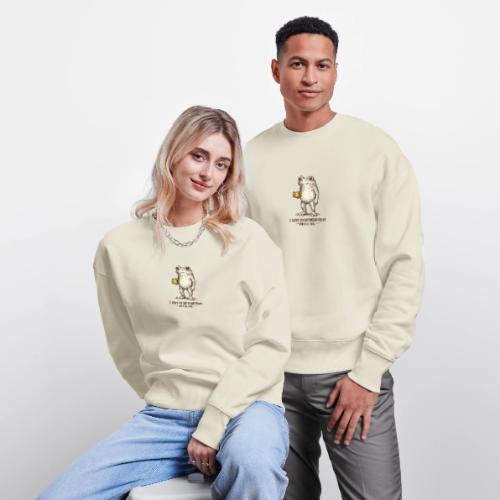Weird Stuff Frog Coffee Humor - Stanley/Stella Radder Unisex Oversized Organic Sweatshirt
