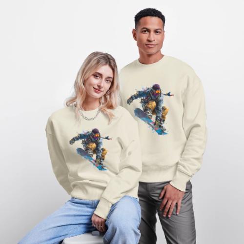 Snowboarding: Splash of Speed - Stanley/Stella Radder Unisex Oversized Organic Sweatshirt