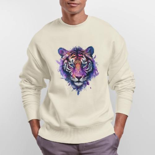 Mystic Violet Tiger - Stanley/Stella Radder Unisex Oversized Organic Sweatshirt