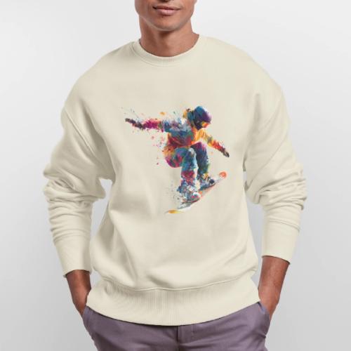 Snowboarding: Frozen Flight - Stanley/Stella Radder Unisex Oversized Organic Sweatshirt