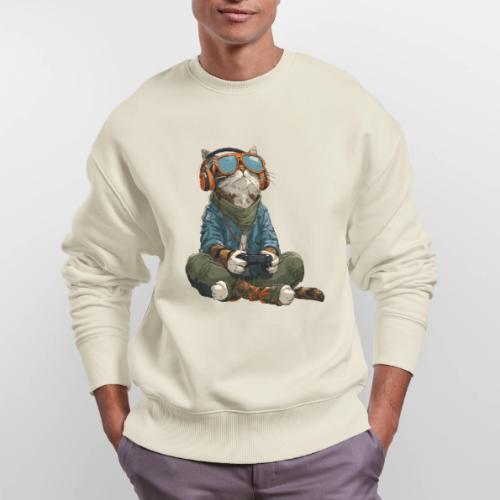 Cat: Purrfect Player - Stanley/Stella Radder Unisex Oversized Organic Sweatshirt