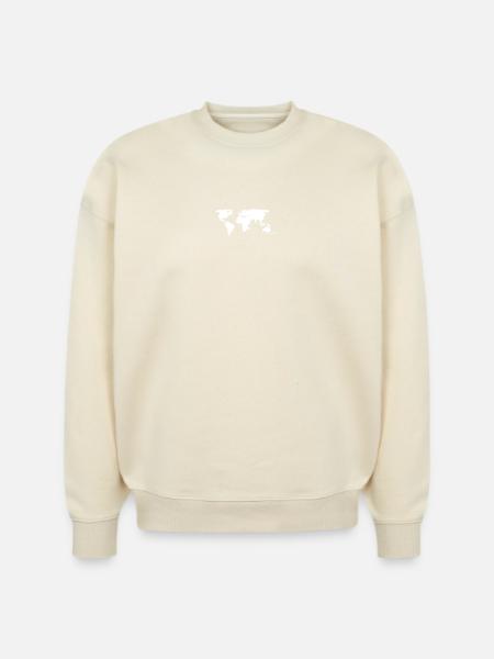 World Map - Stanley/Stella Radder Unisex Oversized Organic Sweatshirt - natural raw