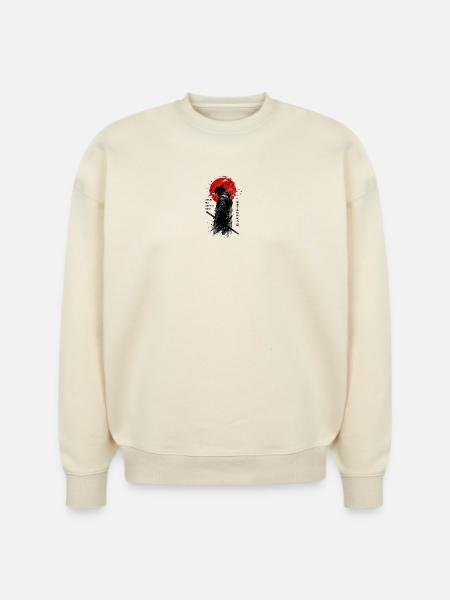 Samurai Shadow under Red Sun - Stanley/Stella Radder Unisex Oversized Organic Sweatshirt - natural raw