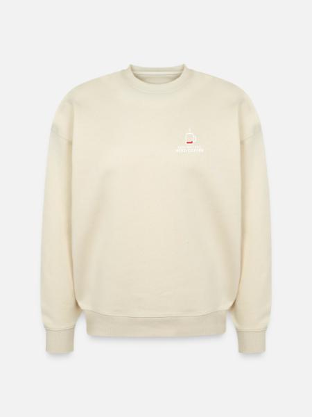Low Battery Coffee Mug Illustration - Stanley/Stella Radder Unisex Oversized Organic Sweatshirt - natural raw