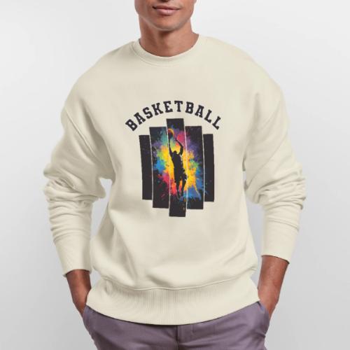Basketball Slam Dunk Splash Design - Stanley/Stella Radder Unisex Oversized Organic Sweatshirt