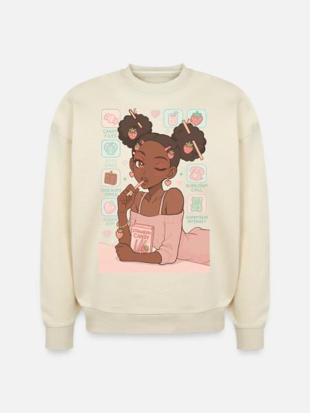 Candy Girl - Stanley/Stella Radder Unisex Oversized Organic Sweatshirt - natural raw