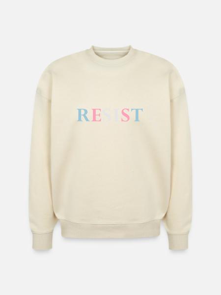 RESIST - Trans Trans - Stanley/Stella Radder Unisex Oversized Organic Sweatshirt - natural raw