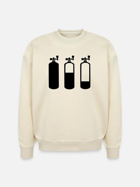 scuba diving - Stanley/Stella Radder Unisex Oversized Organic Sweatshirt - natural raw
