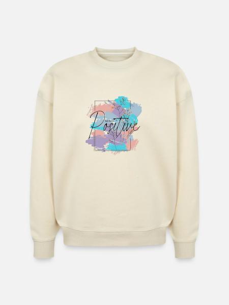 Mind Positive - Stanley/Stella Radder Unisex Oversized Organic Sweatshirt - natural raw