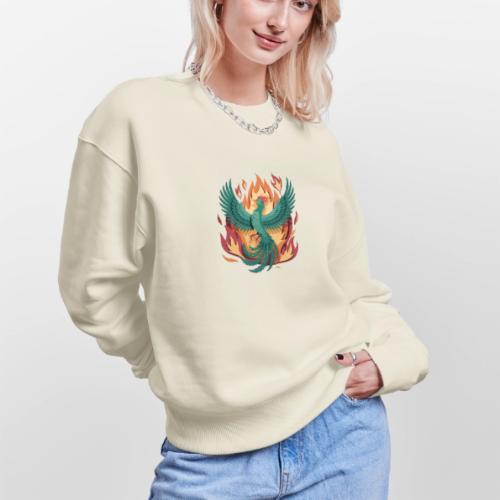 Phoenix Rising Mythical Fire Bird Fantasy Design - Stanley/Stella Radder Unisex Oversized Organic Sweatshirt