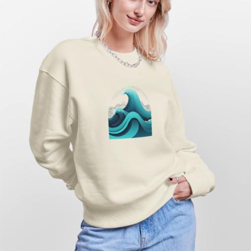Dynamic Ocean Wave Illustration - Stanley/Stella Radder Unisex Oversized Organic Sweatshirt