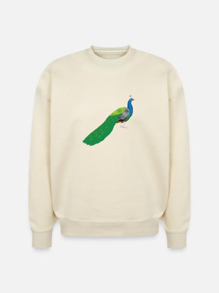 Peacock - Stanley/Stella Radder Unisex Oversized Organic Sweatshirt - natural raw