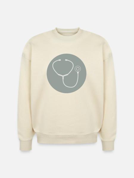 Stethoscope - Stanley/Stella Radder Unisex Oversized Organic Sweatshirt - natural raw