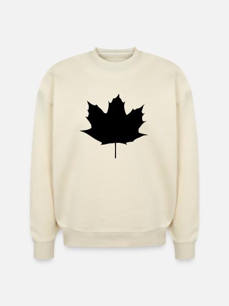 Maple Leaf - Stanley/Stella Radder Unisex Oversized Organic Sweatshirt - natural raw