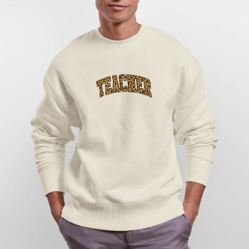 Leopard Print Teacher Typography - Stanley/Stella Radder Unisex Oversized Organic Sweatshirt