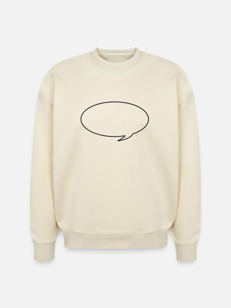 Speech bubble - Stanley/Stella Radder Unisex Oversized Organic Sweatshirt - natural raw