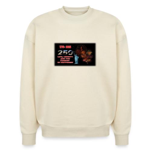 1776 - 2026 - 250 Years USA | Fireworks - Stanley/Stella Radder Unisex Oversized Organic Sweatshirt