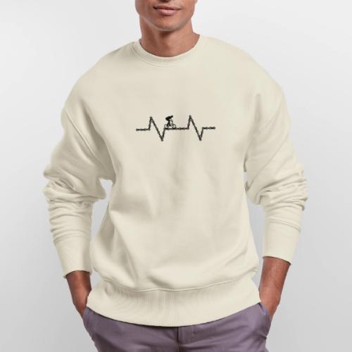 bmx bike heartbeat - Stanley/Stella Radder Unisex Oversized Organic Sweatshirt