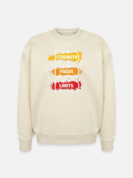 No Limits: Strength Focus - Stanley/Stella Radder Unisex Oversized Organic Sweatshirt - natural raw