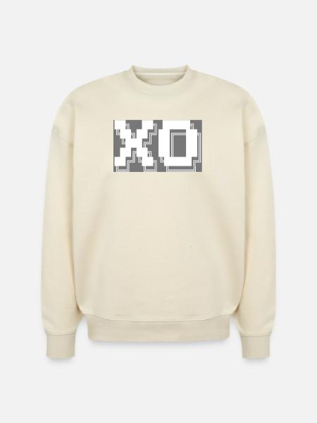 XO Pixel Art Tech - Stanley/Stella Radder Unisex Oversized Organic Sweatshirt - natural raw
