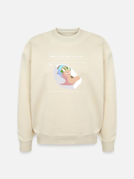Funny Money Meme Trending - Stanley/Stella Radder Unisex Oversized Organic Sweatshirt - natural raw