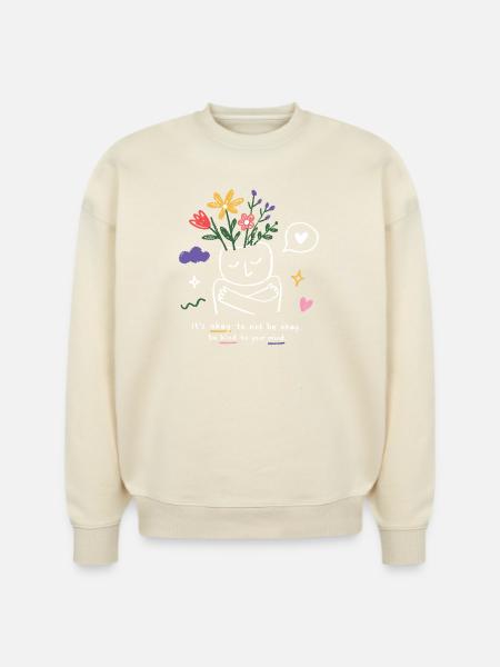 Kind Mind Bloom - Stanley/Stella Radder Unisex Oversized Organic Sweatshirt - natural raw