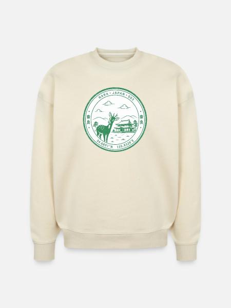 Nara Eki Art - Stanley/Stella Radder Unisex Oversized Organic Sweatshirt - natural raw