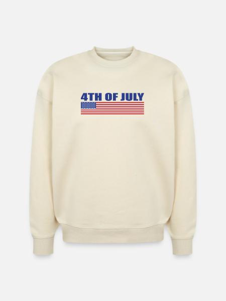 4Th Of July - Stanley/Stella Radder Unisex Oversized Organic Sweatshirt - natural raw
