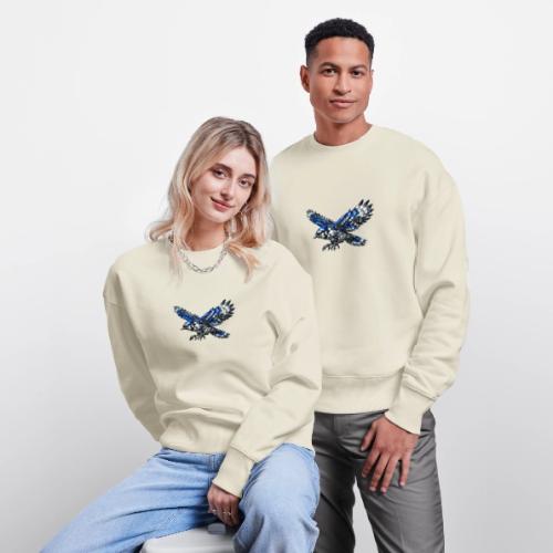 Silver Blue Jay Dive - Stanley/Stella Radder Unisex Oversized Organic Sweatshirt