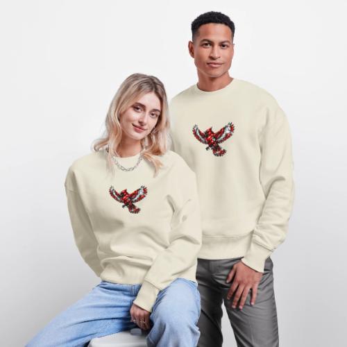 Silver Cardinal in Flight - Stanley/Stella Radder Unisex Oversized Organic Sweatshirt