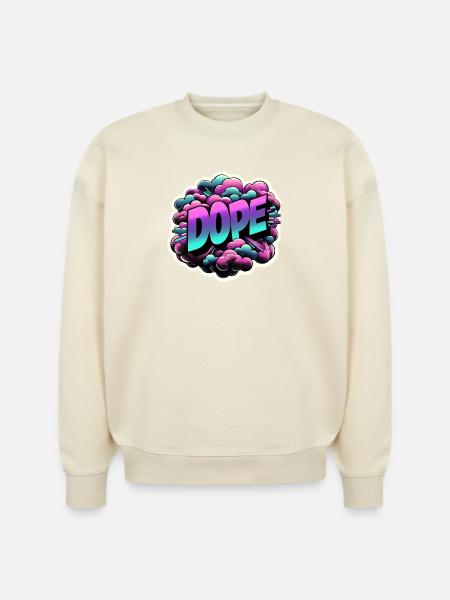 Dope Graffiti Cloud Burst - Stanley/Stella Radder Unisex Oversized Organic Sweatshirt - natural raw