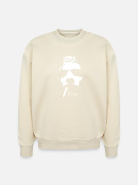 Smoking man with beard - Stanley/Stella Radder Unisex Oversized Organic Sweatshirt - natural raw