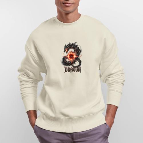 Dravon Fire Dragon Dark Fantasy Graphic T-Shirt - Stanley/Stella Radder Unisex Oversized Organic Sweatshirt