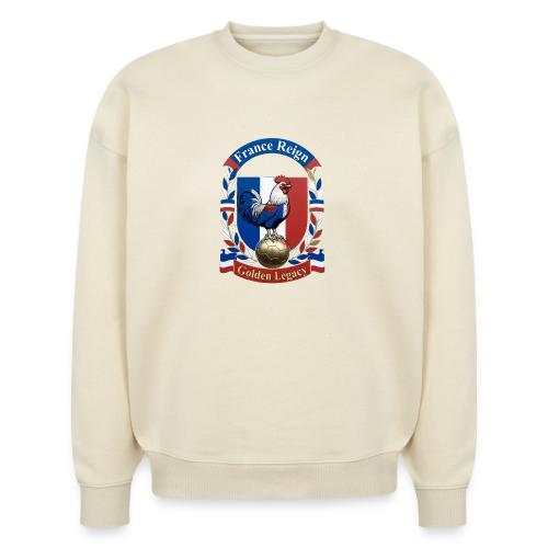 France Rooster Reign T-Shirt, Tricolore Pride Gift - Stanley/Stella Radder Unisex Oversized Organic Sweatshirt