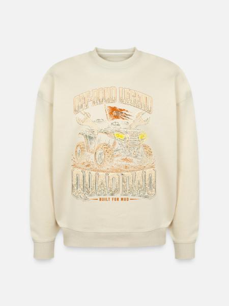 ATV Quad ATVs Quad Dad - Stanley/Stella Radder Unisex Oversized Organic Sweatshirt - natural raw