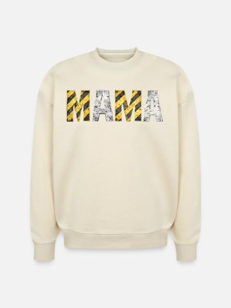 Industrial Hazard Mama Letters - Stanley/Stella Radder Unisex Oversized Organic Sweatshirt - natural raw