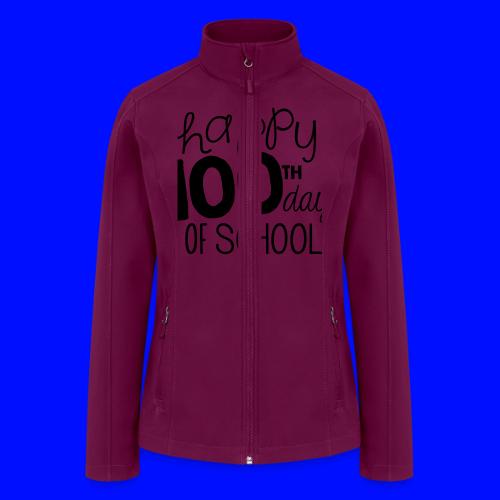Happy 100th Day of School Chalk Teacher T-Shirt - Women’s Soft Shell Jacket