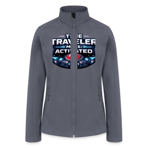 Time Traveler Mode – Futuristic Neon Sci-Fi Tee - Women’s Soft Shell Jacket