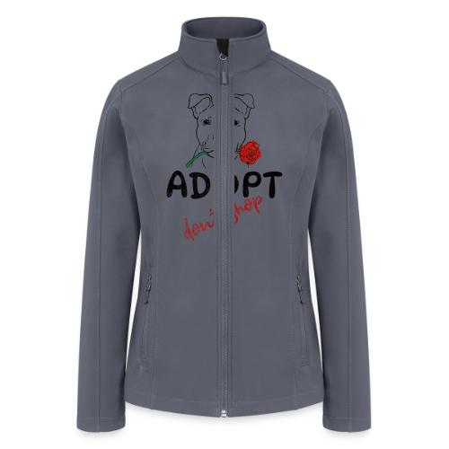 Retro Adopt Dont Shop Cute Puppy Rose Tee - Women’s Soft Shell Jacket