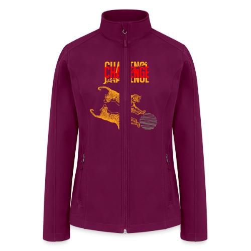 Double tiger fashion, jungle feline animals. - Women’s Soft Shell Jacket