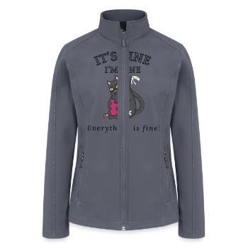 Women's I'm Fine Everything is Fine - Women’s Soft Shell Jacket - gray - Front