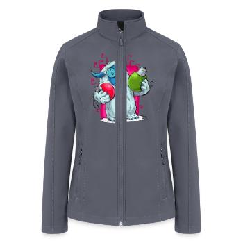 Freddy the Yeti does Christmas - Women’s Soft Shell Jacket - gray - Front